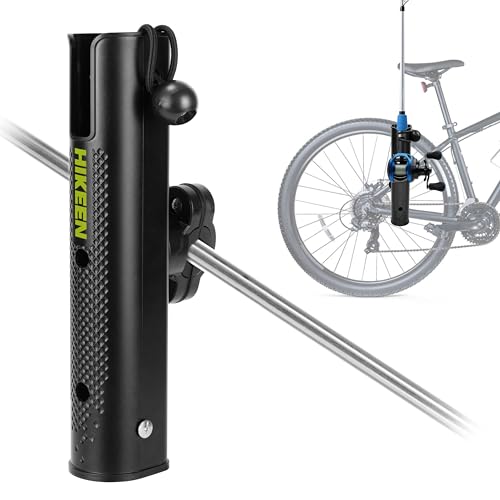 Hikeen Fishing Rod Holder for Bike, Secures Fishing Pole to Bicycle, Easy to Mount, Rod Rack for Bicycle, Beach Car, Fishing Chair, ATVS, Boats, Carts