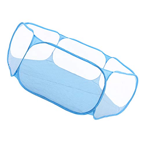 Evonecy Tienda de campaña de juguete para mascotas, cómoda tela no tejida, portátil, plegable, pequeña, transpirable, para cachorros, gatos, conejos, para jugar para descansar para mascotas (azul)