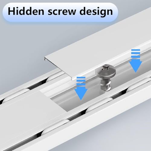 Rail double rideaux plafond aluminium robuste ajustable salon