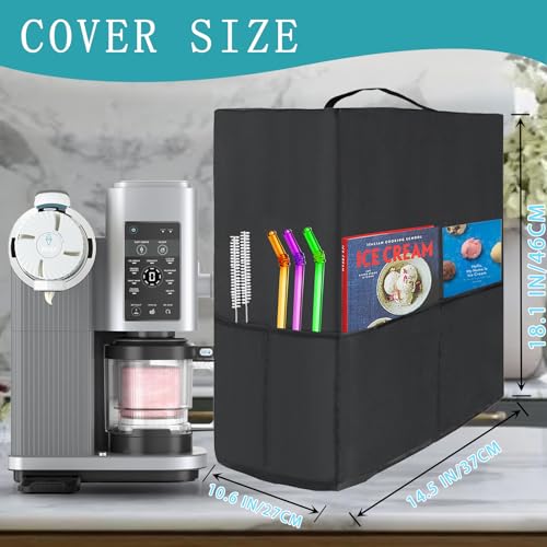 Image of creami swirl cover for Ninja NC701,Heat-Resistant 600D Nylon Cover Compatible with Ninja NC701 Series Creami Maker Machine Accessories