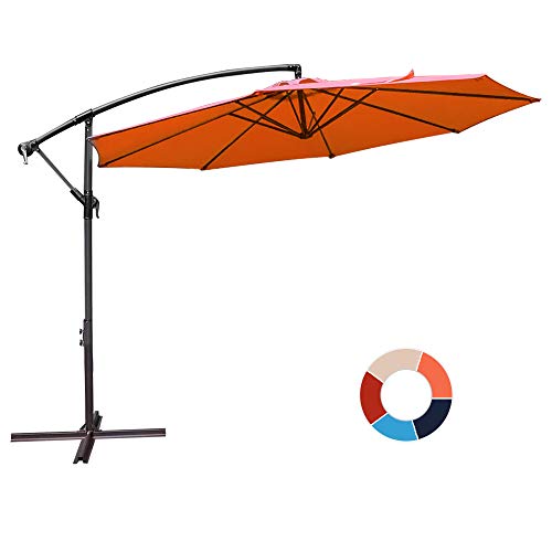 JIESSIWONG 2020 Patio Umbrella ?10ft,Red?