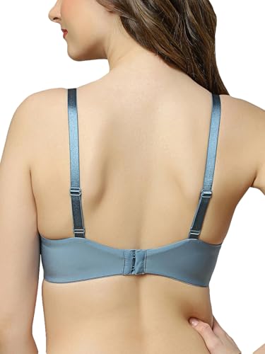 Image of Triumph T-Shirt Bra For Women Wired Padded Body Make-Up Series Seamless Everyday Lingerie Lycra Xtra Fine Breathable Fabric Second-Skin Smooth 3 /4 Cup Support Invisible Underwire Pack Of 1