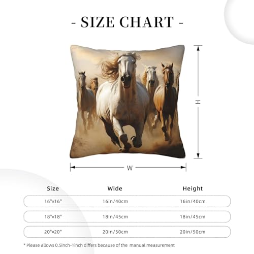 Housse de coussin velours côtelé chevaux de qualité supérieure pour lit et canapé
