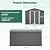 Roomfitters Lockable Secure Metal Shed 8x12 FT, Large Outdoor Storage House with Aluminum Frame, Durable Weather-Resistant Garden Tool Shed for Backyard, Patio and Lawn, Gray