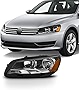 AKKON - For [Factory Halogen Type] 12-15 VW Passat B6 Driver Left Side Headlights Lamp Replacement