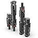 Produktbild deleyCON PV4 Solar 2-Fach Y Stecker Paar 1000V Männlich/Weiblich T-Typ IP67 Wasserdicht (Solar Photovoltaik Steckverbinder) Verteiler, Splitter, PV Kupplung, Solarstecker, Solarpanel