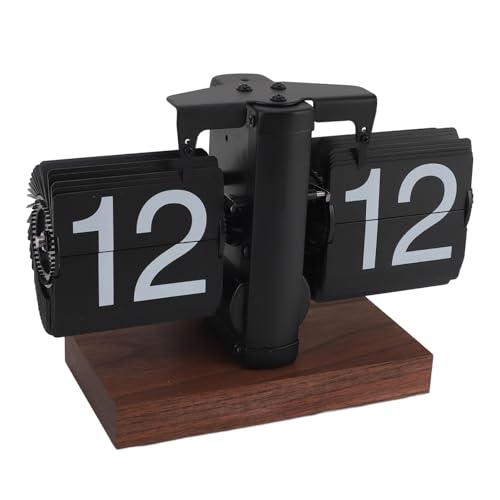 Reloj de escritorio digital de 24h ajustable estilo vintage retro para mesa de salón 4