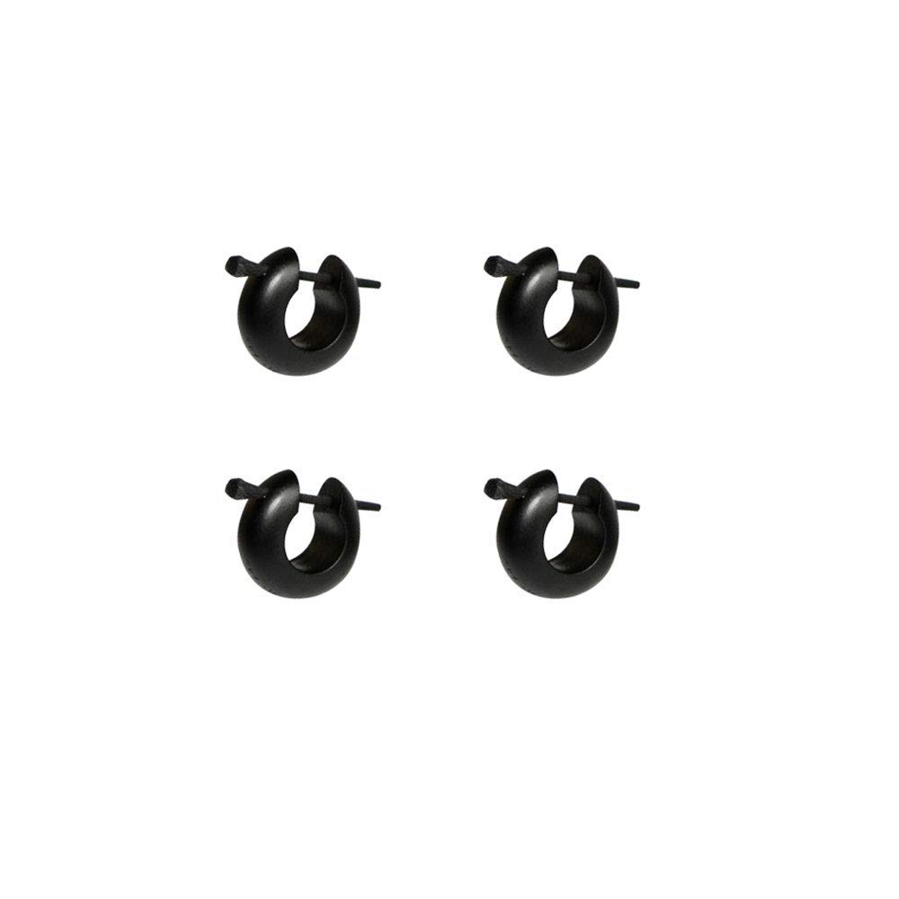 Generica Piercing Deni Pendientes de coco madera ancho 15mm y palito fuerte