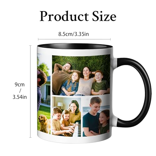 Custom Coffee Mug With Photo, Personalized Coffee Mug With Picture, 11oz Photo Collage Mug With 9 Photo, Tazas Personalizadas, Novelty Custom Gift For Women, Men, Family, Friends, Birthday, Christmas - Image 4