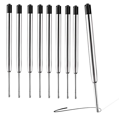 5 x Parker Pen Refills Black, 9.9cm Long Black Jotter Refill Compatible with Parker Ballpoint Pens, Medium Size 0.7 Nib (5)