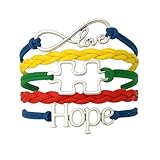 Autism Awareness Bracelet - Autism Jewelry, Adjustable Autism Bracelet- Hope Charm Bracelet- Puzzle Piece Bracelet- Perfect Gift!!!