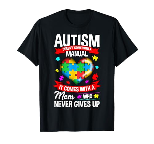 Autism Mom Shirt Women Autism Awareness Shirts Mom Cute T-Shirt