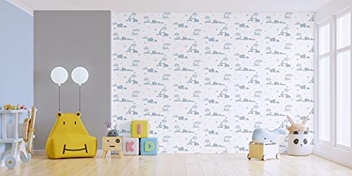 A.S. CréAtion Little Love 383259 - Carta Da Parati In Tessuto Non Tessuto, Tinta Unita, Senza Pvc, Colore: Blu Opaco - 5