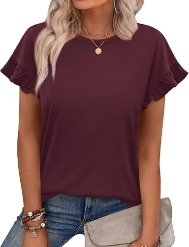 OFEEFAN Women's Ruffle Sleeve Blouse - 47% Off Price Drop