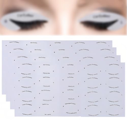 CATOR Eyeliner-Schablonen, Lidschatten Schablone Set mit 16 Blätter Augen Make-up Aufkleber Schablone, eyeliner schablone, Eyeliner Schablone für Anfänger, Eyeliner Hilfe CATOR Eyeliner-Schablonen, Lidschatten Schablone Set mit 16 Blätter Augen Make-up Aufkleber Schablone, eyeliner schablone, Eyeliner Schablone für Anfänger, Eyeliner Hilfe