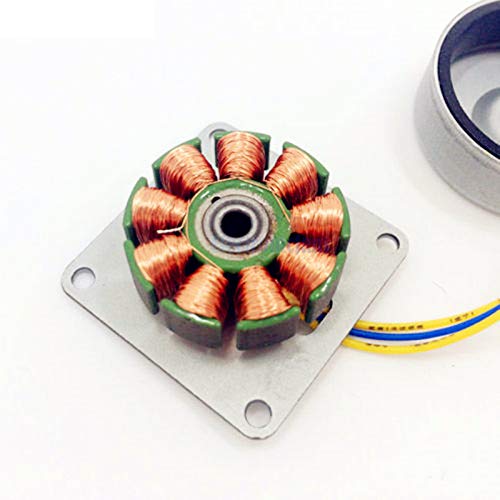Miniatura 3 de Generador sin escobillas micro de 3 fases Mini generador de mano de viento DIY Motor 3-24V AC