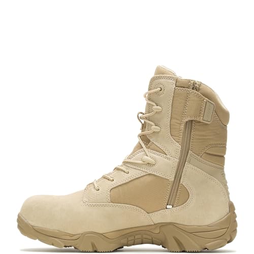 Bates Men's GX-8 Side Zip Composite Toe Work Boot, Desert, 14 M US