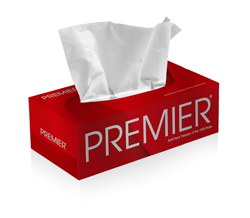 Image of Premier Facial Tissue Paper Box-Soft Pack (200 Pulls, 400 Sheets) | 200 pulls x 1 Packs | Super Soft, Skin Friendly & Highly Absorbent Face Tissue Napkins | Car Tissues, Office Tissue Paper