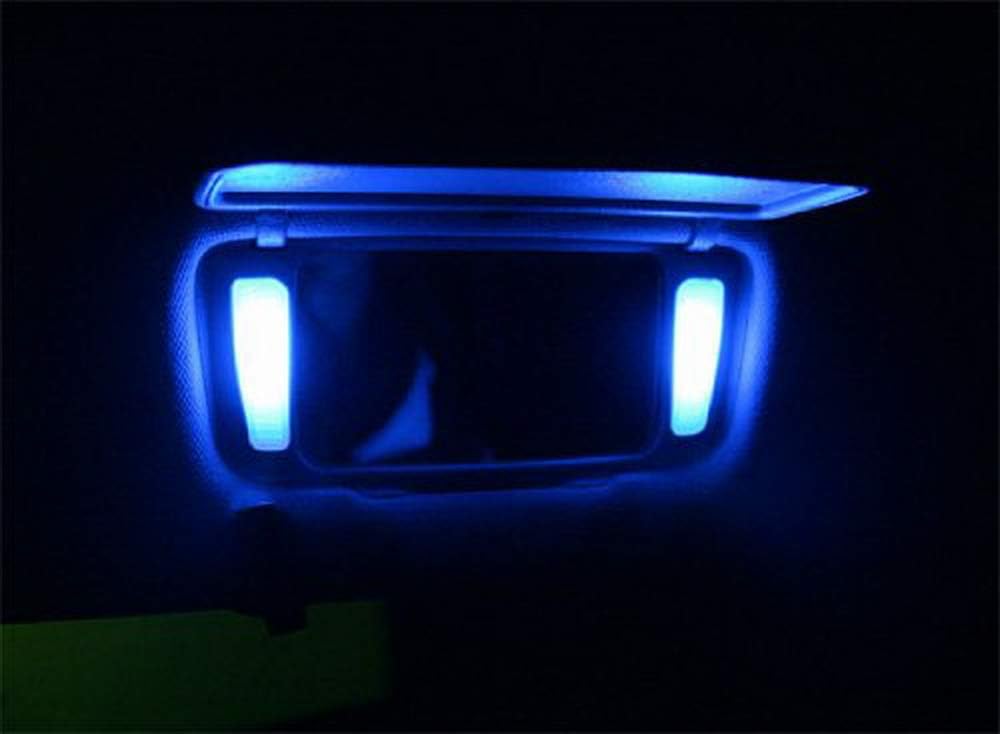 iJDMTOY 3-SMD 29mm 6614F LED Bulbs Compatible With Car Sun Visor Vanity Mirror Lights, Ultra Blue