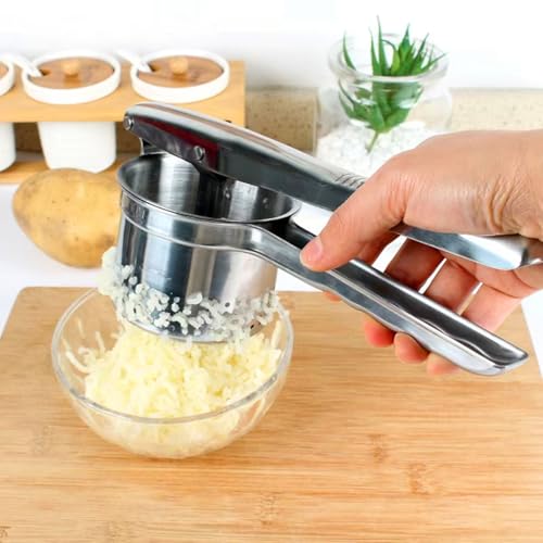 Potato masher Heavy duty stainless steel masher Kitchen tools Potato press Food masher (10.5in)