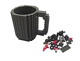 MAINROOM STUDIOS 12oz Do It Yourself Buildable Brick Block Coffee and Tea Mug (Gray)