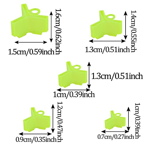 Pack of 100 Fishing Hook Hoods, Covers for Treble Hooks Treble Hook Cover, Suitable for Protecting Hooks from Damage to the Bag (Green) - Image 4