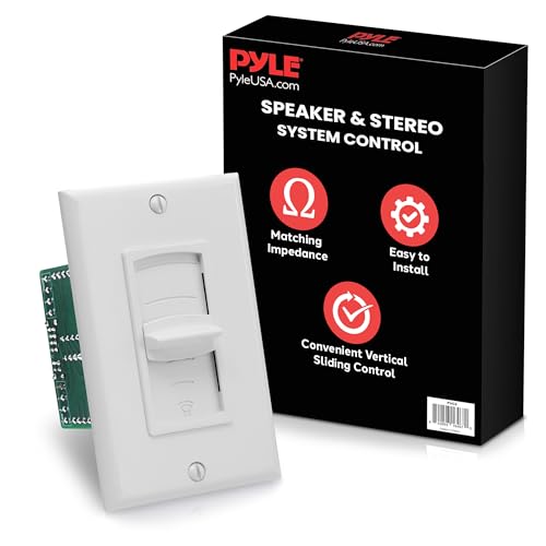 Pyle Home In Wall Speaker Volume Control- Home Audio Smart Speakers Stereo Controller Selector