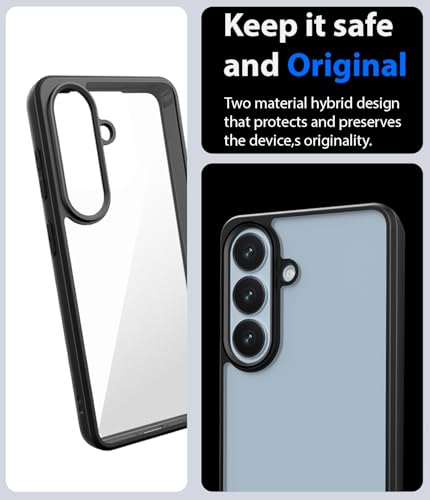 Image of KAPAVER Essential Back Cover Case Compatible with Galaxy S26 Plus (PC+TPU) (Galaxy S26 Plus - Black)