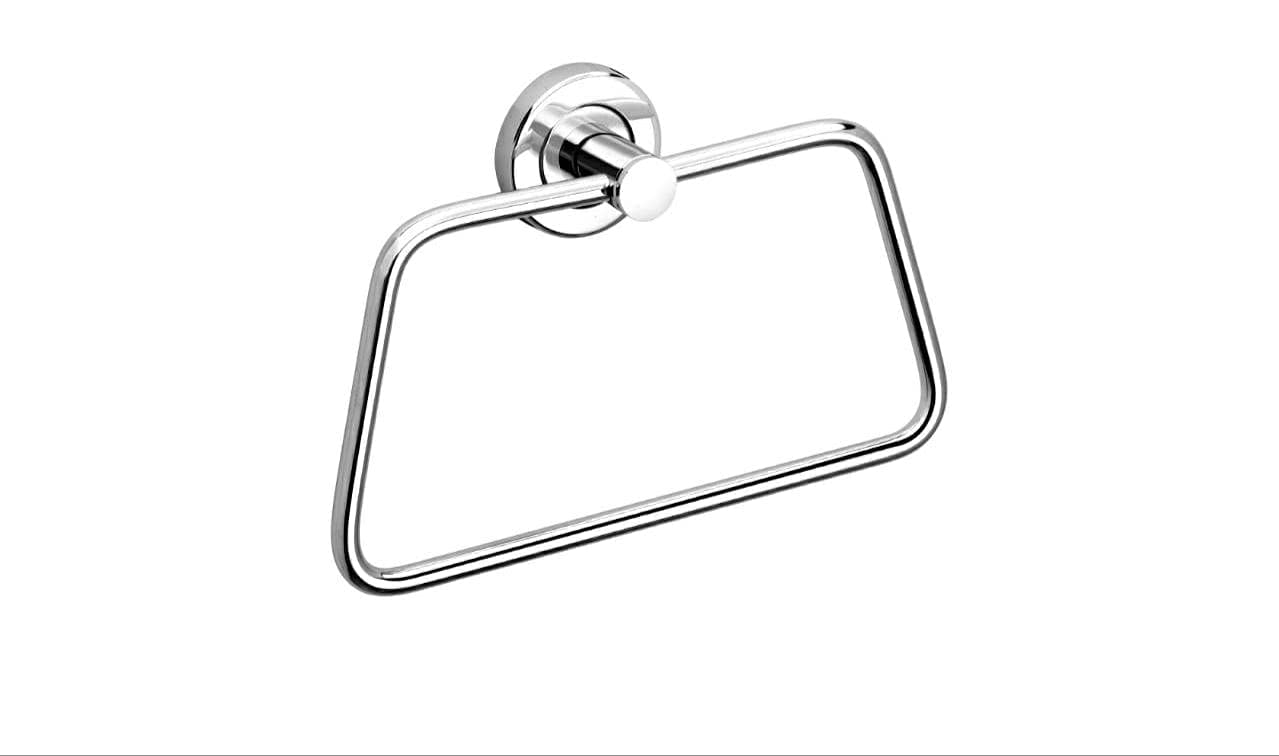 Monika Enterprises AC-Z-01 Silver Towel Holder, Pack of 2 (Stainless Steel)