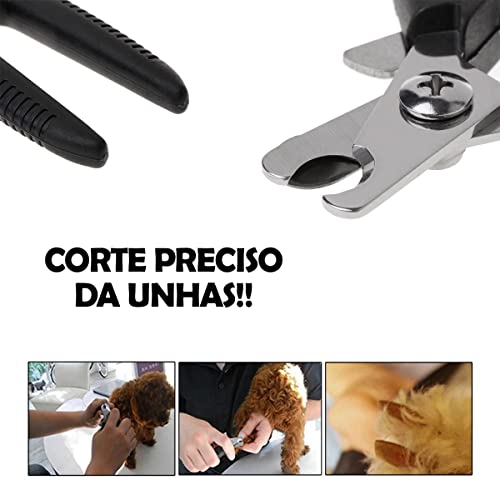 Tesoura Cortador De Unhas Para PETS Linha Profissional 12cm Com Protetor Cortador de Garras Cachorro