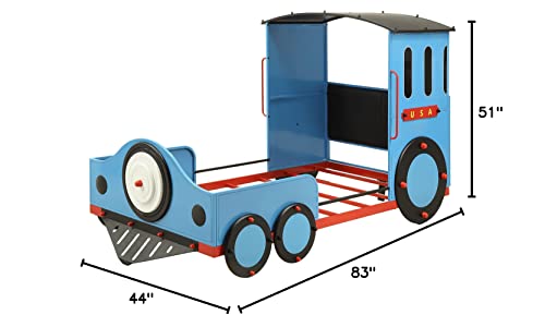 Acme Tobi Twin Bed - 37560T - Blue/Red & Black Train #TOP2
