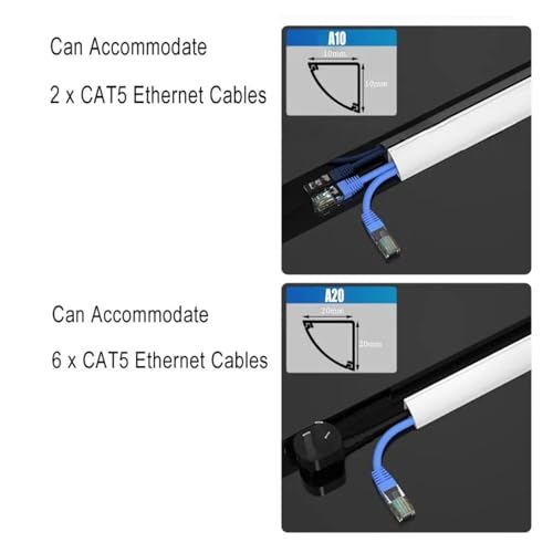 Goulotte de câbles d’angle auto-adhésive avec profil triangle pour angles de murs - 5