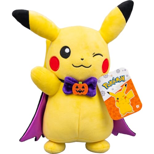 Image of Pokemon Pikachu Plush with Spooky Cape - 8-Inch Plush with Unique Accessory