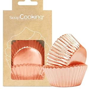 ScrapCooking 48 Stück Roségold Cupcake-Förmchen