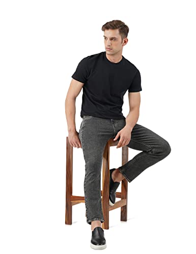Image of INKD Men's Stretchable Regular Fit Contrast Stitch Jeans