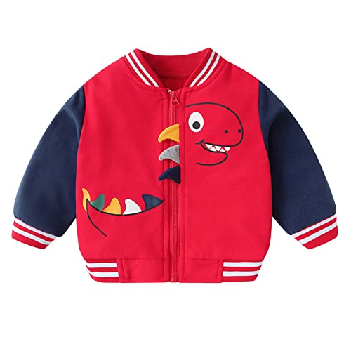 Children Kids Toddler Infant Baby Boys Girls Long Sleeve Cute Print Baseball Coats Outer Outwear Toddler Warm Jacket