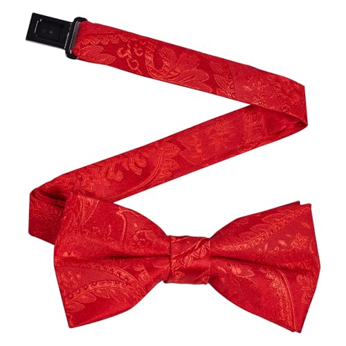 ZEHUR Bow Ties for Boys Adjustable Toddler Pre Tied Bow Tie Clip On Fun Red Kids Bowties for Wedding Party Graduation