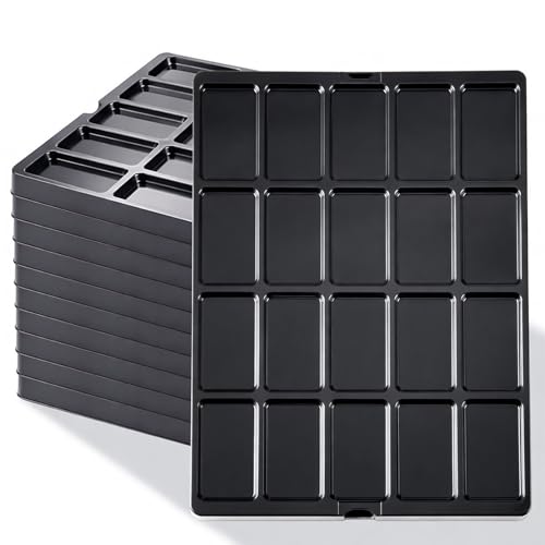 Novabright 10 Pack Game Piece Counter Trays with Clear Lids