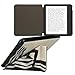 kwmobile Origami Case Compatible with Kobo Libra Colour - Case Slim Premium PU Leather Cover with Stand - Girl and Books Black/Beige