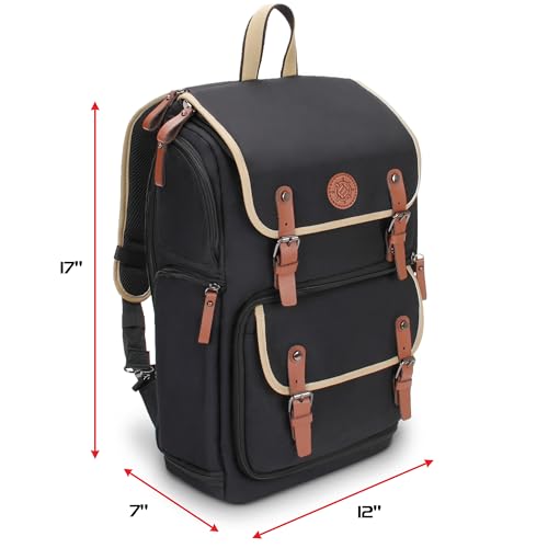 ENHANCE Designer Edition TCG Backpack - MTG Deck Bag Card Binder Space, TCG Deck Box Storage, MTG Playmat Holder - Card Storage Compatible with Magic the Gathering, Pokemon, Lorcana (Canvas Black)