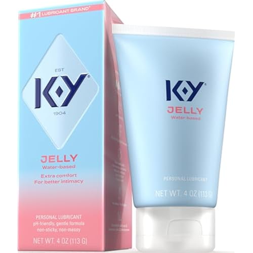 K-Y Jelly Personal Lubricant, Body-Friendly Water-Based Formula, Safe for Anal Sex, Safe to Use with Latex Condoms. Glide into a Wetter, Better Experience Every Day. for Men, Women, Couples, 4 FL OZ