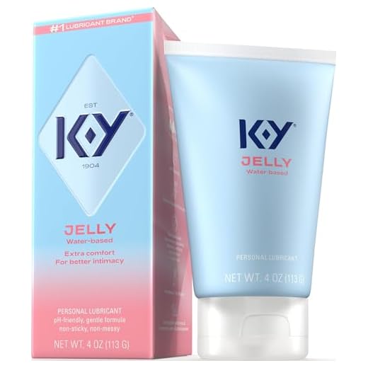 K-Y Jelly Personal Lubricant, Body-Friendly Water-Based Formula, Safe for Anal Sex, Safe to Use with Latex Condoms. Glide into a Wetter, Better Experience Every Day. For Men, Women, Couples, 4 FL OZ