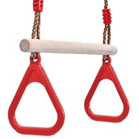 Riloventa Schaukel Outdoor, Turnringe Höhenverstellbar, Schaukel Indoor mit Metallringen, Schaukel Zubehör, Ringe für Schaukel, Schaukelring für Kinder, Kind Schaukelt für Belastbar Bis 120 Kg