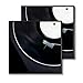 Golden State Art, Set of 2, 12.5x12.5 Black Aluminum Vinyl Record Album Cover Frame