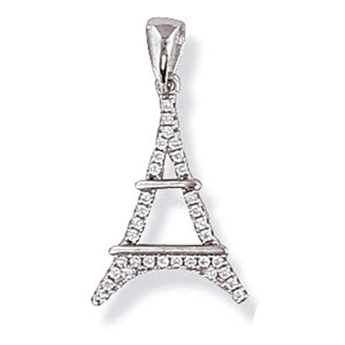 Pendentif Tour Eiffel argent 925/1000e OZ, accessoire chic pour vos tenues