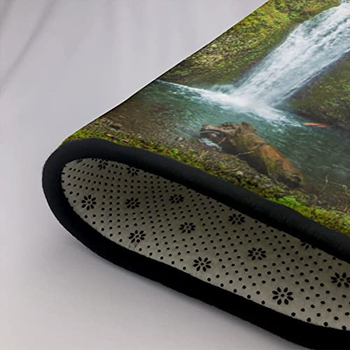 Grand tapis durable imprimé pont et cascade de haute qualité