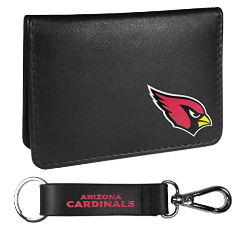 Siskiyou Sports NFL Arizona Cardinals Weekend Bi-fold Wallet & Strap Key Chain, Black, One Size