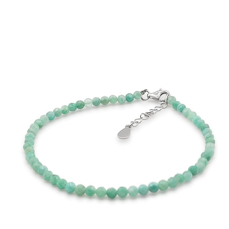 Bracelet améthyste et pierres précieuses 3mm réglable en or 18k Mediano