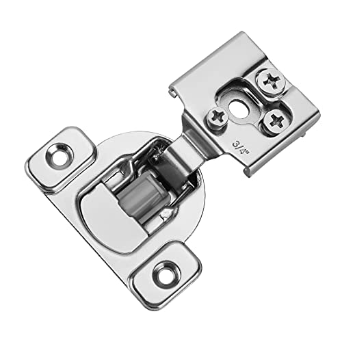 Goldenwarm 20pack Soft Close Cabinet Hinges, 1 2inch Overlay Kitchen Cabinet Hinges, Self Closing Cabinet Door Hinges Concealed Satin Nickel for Face Frame & Frameless Cabinets