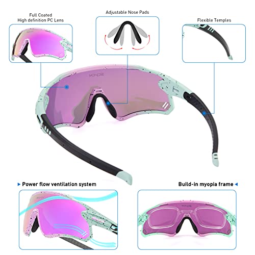 Scvcn Polarized Sports Sunglasses Cycling Glasses With 3 Interchangeable Lenses For Men Women Mtb Bmx Bicycle Riding Running Uv 400 #TOP2